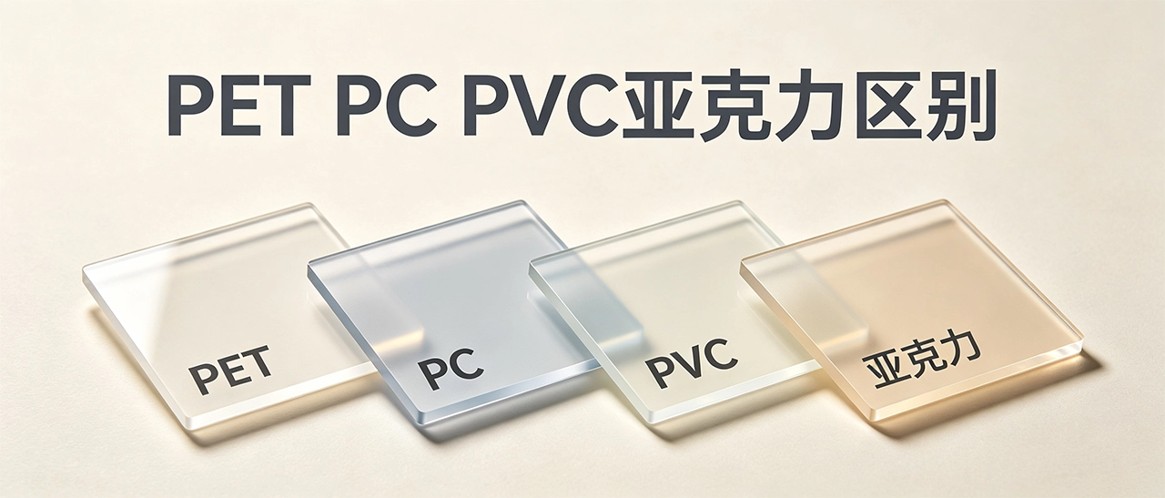 PET PC PVC亚克力区别 | 材料特性对比与选购要点