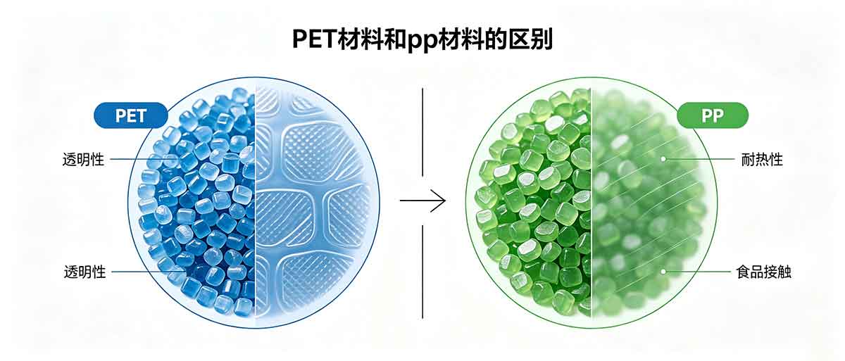 PET 材料和 pp 材料的区别 有哪些？哪个更适合包装、注塑、食品接触