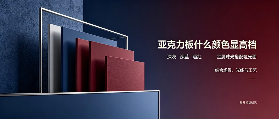 亚克力板什么颜色显高档｜选购技巧与深色系哑光面应用解析