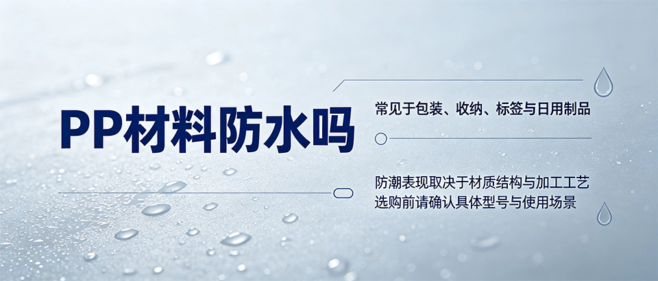 pp材料防水吗｜吸水率、耐水性与应用场景科普
