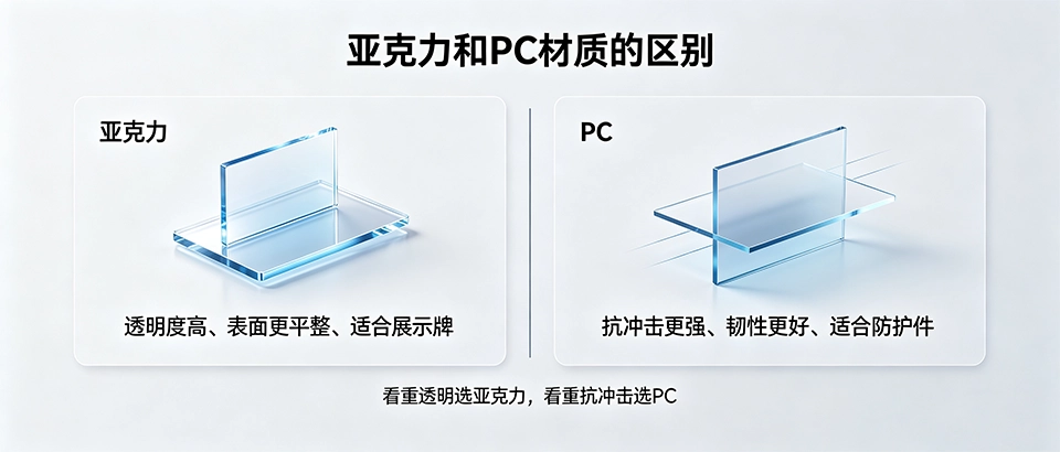 亚克力和pc材质的区别？怎么选与避坑指南