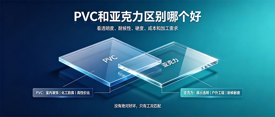 PVC和亚克力区别哪个好？材质特性、优缺点解析