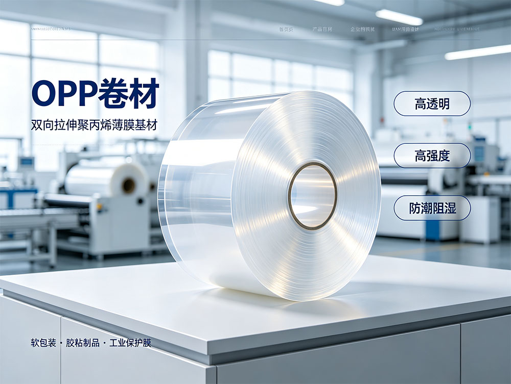OPP卷材_BOPP薄膜母卷_透明消光珠光印刷膜_源头工厂分切定制