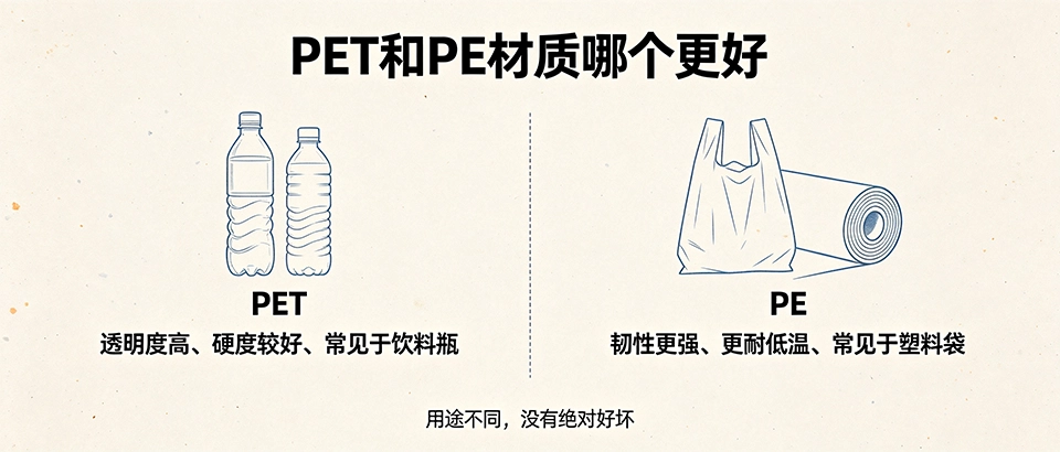 PET和PE材质哪个更好？区别对比与选购指南