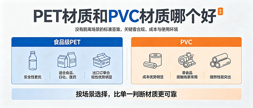 PET材质和PVC材质哪个好｜性能对比与选型指南