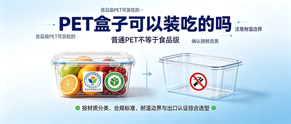 PET盒子可以装吃的吗？食品级安全标准与选型指南