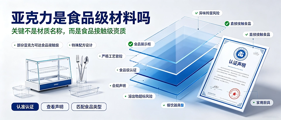 亚克力是食品级材料吗？食品级标准、特性与选购指南