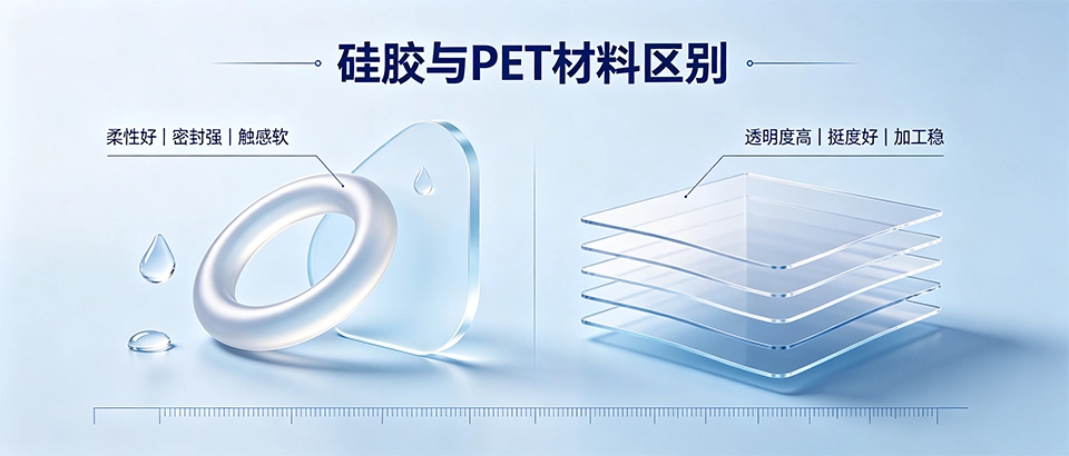 硅胶与PET材料区别｜材质特性、应用场景与选型指南科普