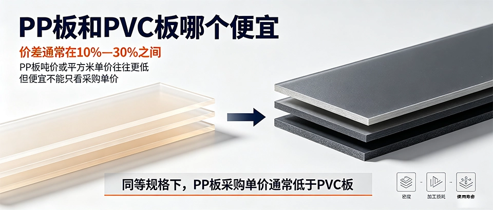PP板和PVC板哪个便宜？理化特性、耐腐蚀与成本选型解析