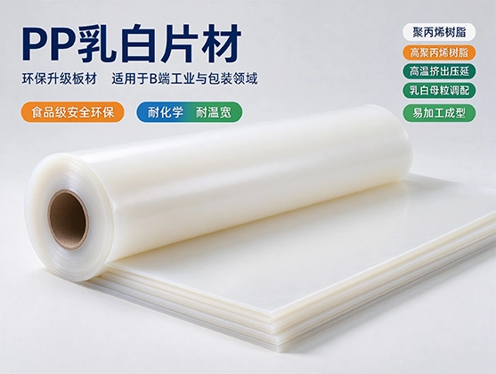 PP乳白片材_聚丙烯乳白塑料片材_食品级环保板材源头工厂