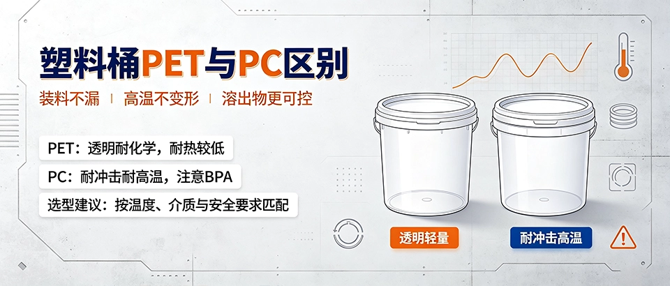塑料桶PET与PC区别｜材质特性与选购指南