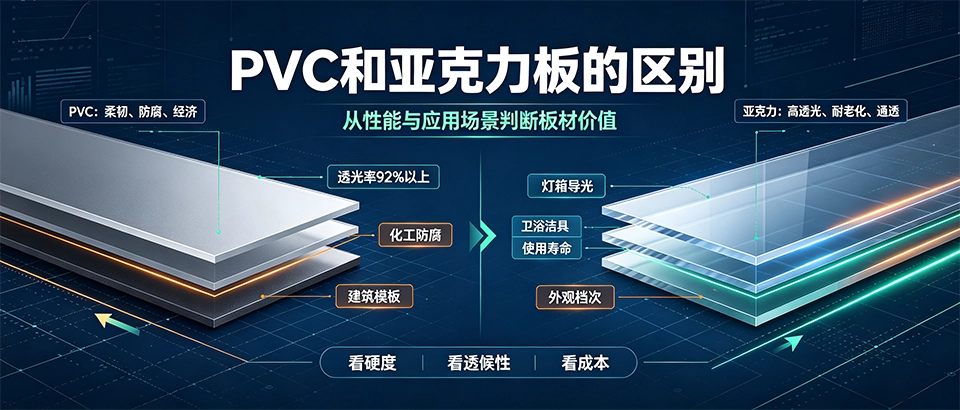PVC和亚克力板的区别？性能、用途与选购指南详解