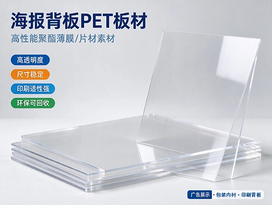 海报背板PET板材_高透明PET聚酯薄膜_广告展板PET材料