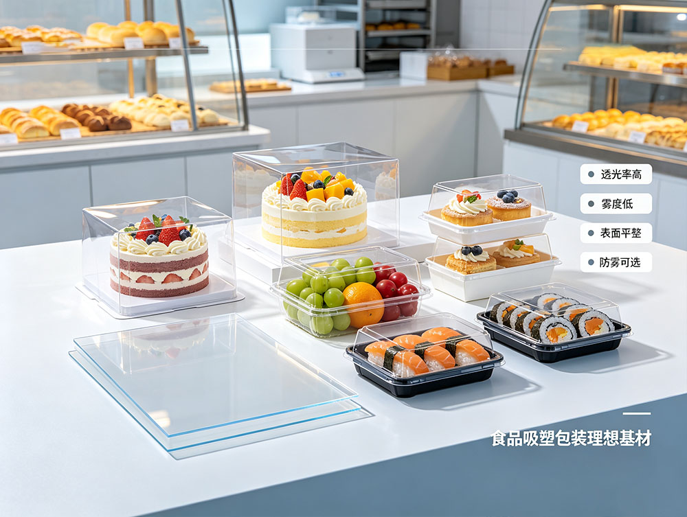 蛋糕盒PET片_食品级PET透明片材_蛋糕盒吸塑包装PET片材