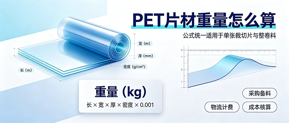 PET片材重量怎么算｜计算公式与密度参数详解