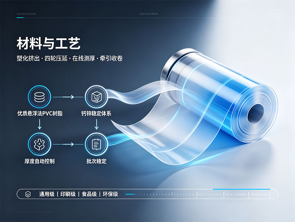 透明PVC片_透明PVC硬片厂家_印刷包装级透明PVC片材批发