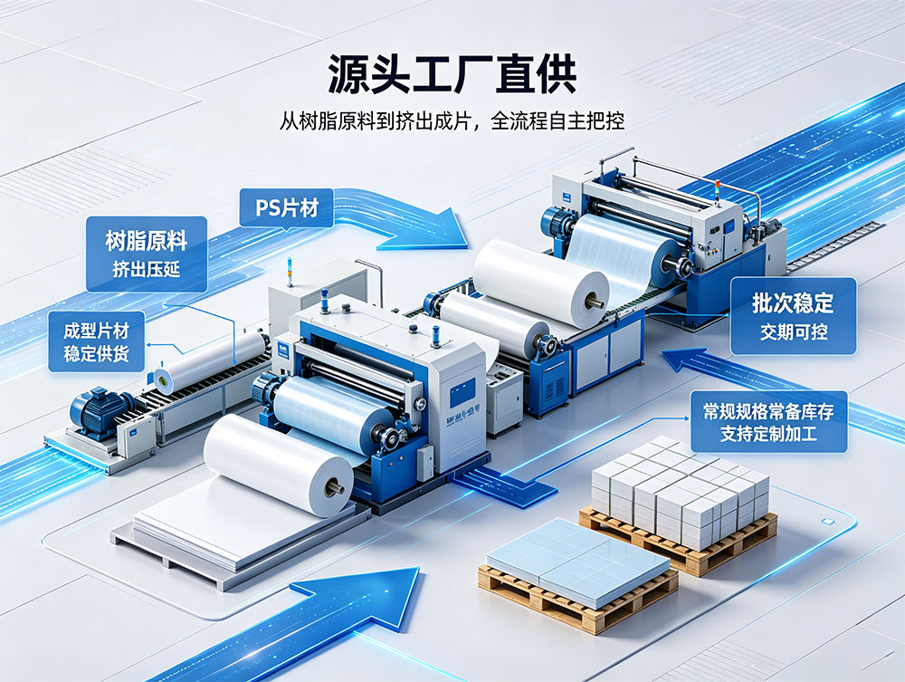 PS片材_GPPS/HIPS聚苯乙烯片材_食品级吸塑包装片材源头工厂