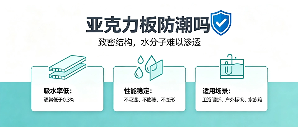 亚克力板防潮吗？防潮性能、吸水率与适用场景解析