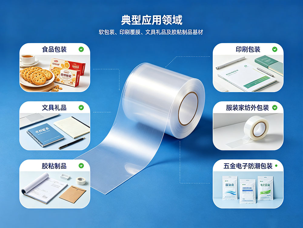 OPP片材_食品级印刷包装级OPP片材厂家_透明OPP薄膜片材定制源头工厂