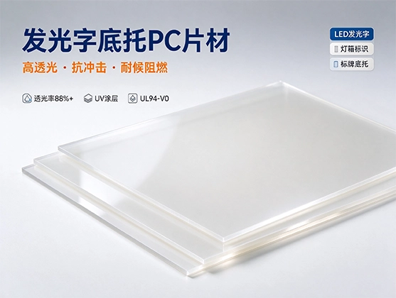 发光字底托PC片材_高透光抗UV_源头工厂直供