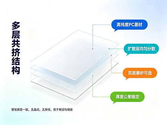 灯箱PC扩散片材_光学级PC扩散板_源头工厂定制直销