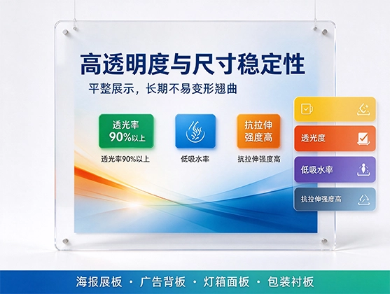 海报背板PET板材_高透明PET聚酯薄膜_广告展板PET材料