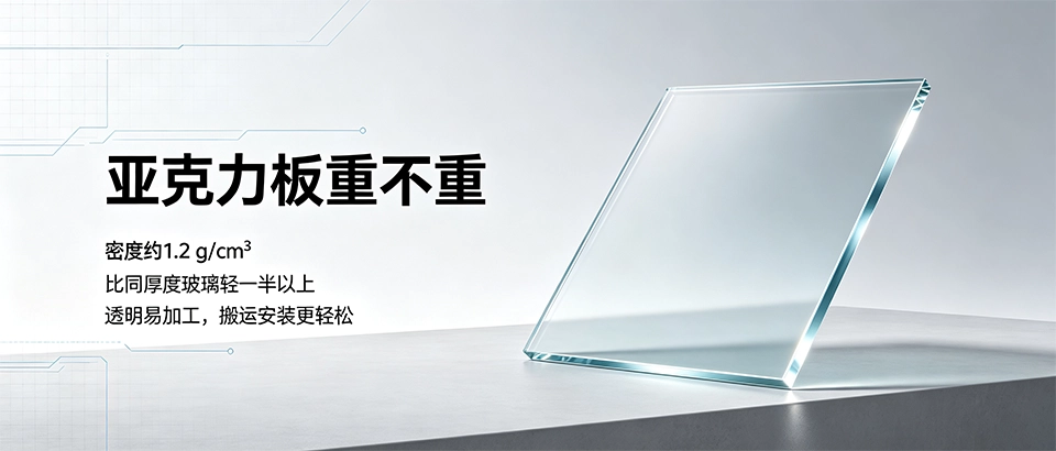 亚克力板重不重？密度、重量对比及选购技巧