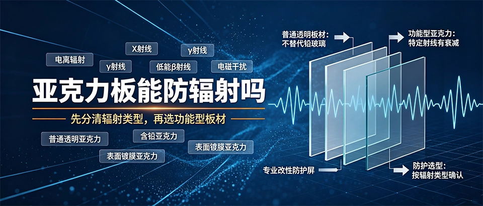 亚克力板能防辐射吗｜含铅亚克力屏蔽原理、性能参数与选购指南