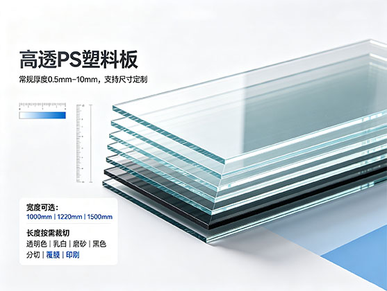 高透PS塑料板_高透明聚苯乙烯板_灯箱照明级PS板