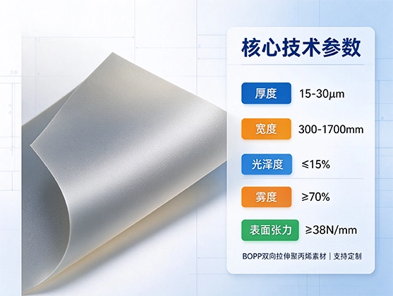OPP消光哑膜 - BOPP消光膜 - 包装覆膜专用哑光膜 - 源头工厂直供