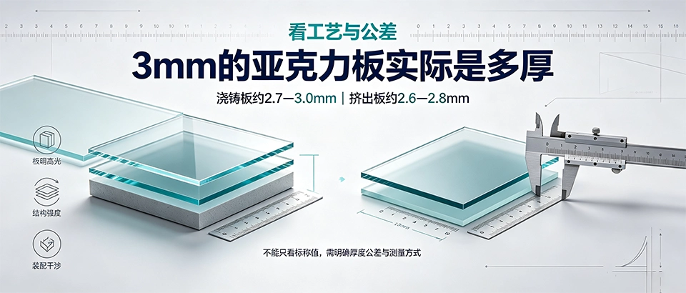 3mm的亚克力板实际是多厚｜公差标准、测量与选型科普详解