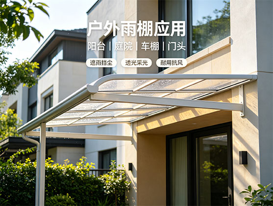 雨棚耐力板_PC耐力板 户外防雨遮阳采光板材厂家