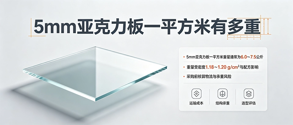 5mm亚克力板一平方米有多重？重量计算与选购技巧科普