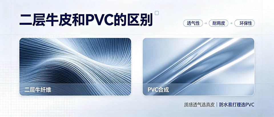 二层牛皮和PVC的区别｜优缺点、性能参数与选购技巧详解