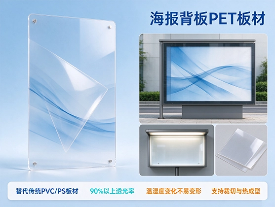 海报背板PET板材_高透明PET聚酯薄膜_广告展板PET材料