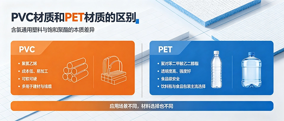 PVC材质和PET材质的区别｜性能对比与选型指南