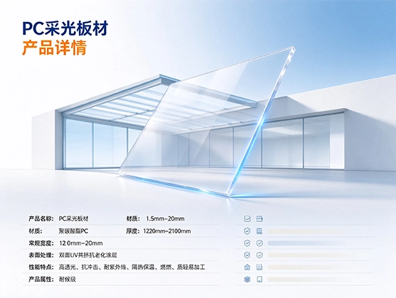 PC采光板材_高透光抗冲击_PC采光板材厂家直供定制