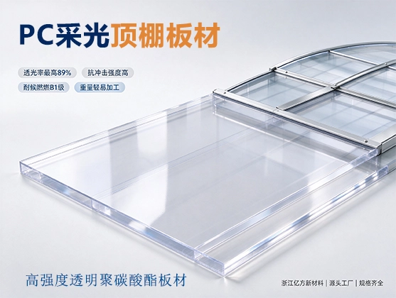 PC采光顶棚板材_高透光耐力板_抗冲击雨棚材料厂家