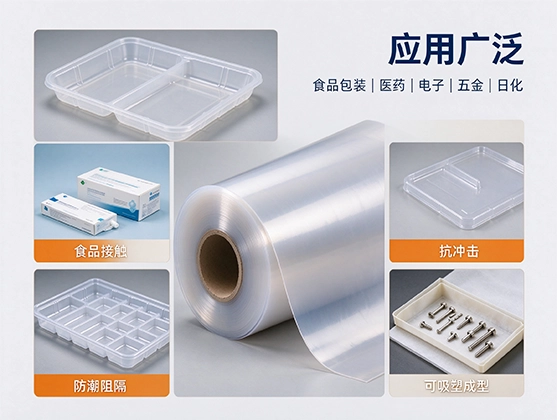 PP吸塑片材_食品级PP吸塑卷材_耐高温透明PP片材厂家直销