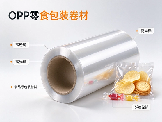 OPP零食包装卷材_OPP食品级印刷级_食品级包装膜源头工厂