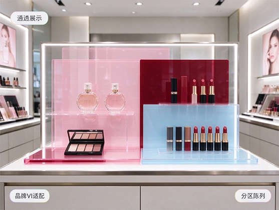 亚克力化妆品展示板材_透明彩色高透易加工_亚克力板材厂家