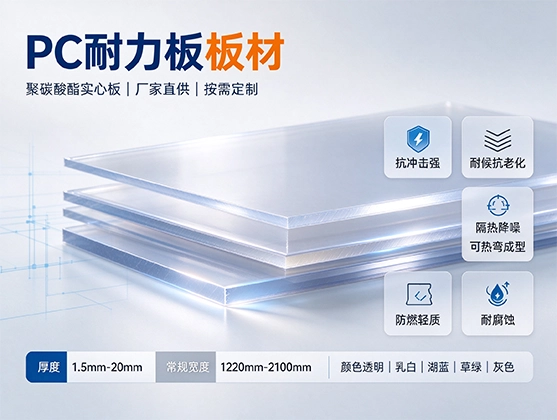 PC耐力板板材_聚碳酸酯实心板_PC耐力板板材厂家定制