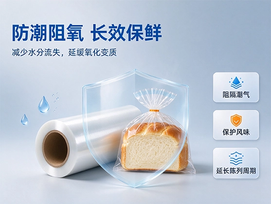 OPP面包包装薄膜_高透阻氧食品级包装膜_OPP薄膜厂家直供