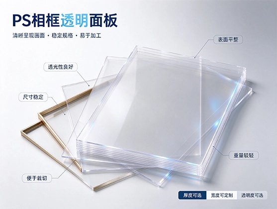 PS相框透明面板_PS透明片材_PS板材源头工厂