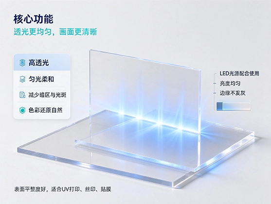 亚克力广告灯箱板材_高透匀光耐候稳定_源头工厂直供