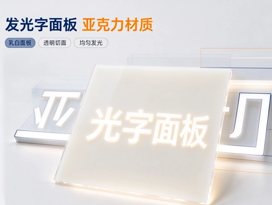 亚克力发光字面板板材_广告标识_亚克力板材定制厂家