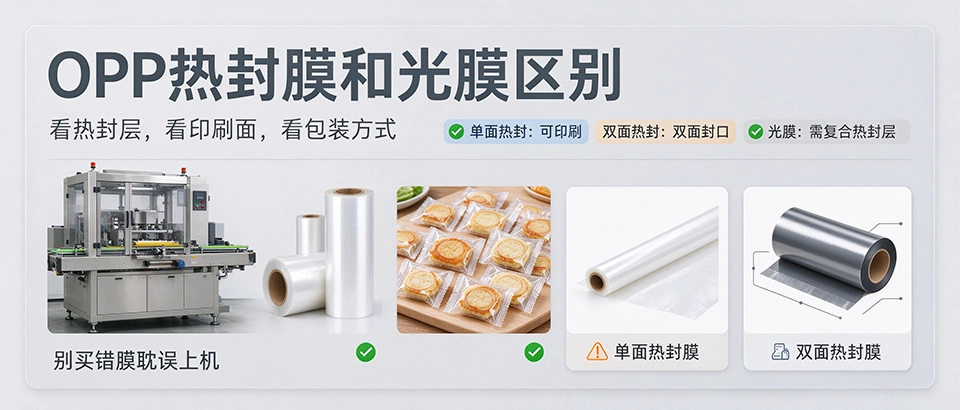 OPP热封膜和光膜区别 OPP热封膜和光膜区别