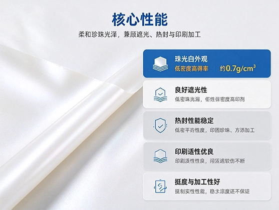 OPP珠光膜_BOPP珠光膜卷材_食品包装与标签用珠光薄膜