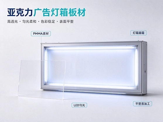 亚克力广告灯箱板材_高透匀光耐候稳定_源头工厂直供