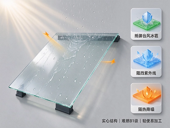 PC露台雨棚板_耐力板采光板_雨棚板材厂家直销